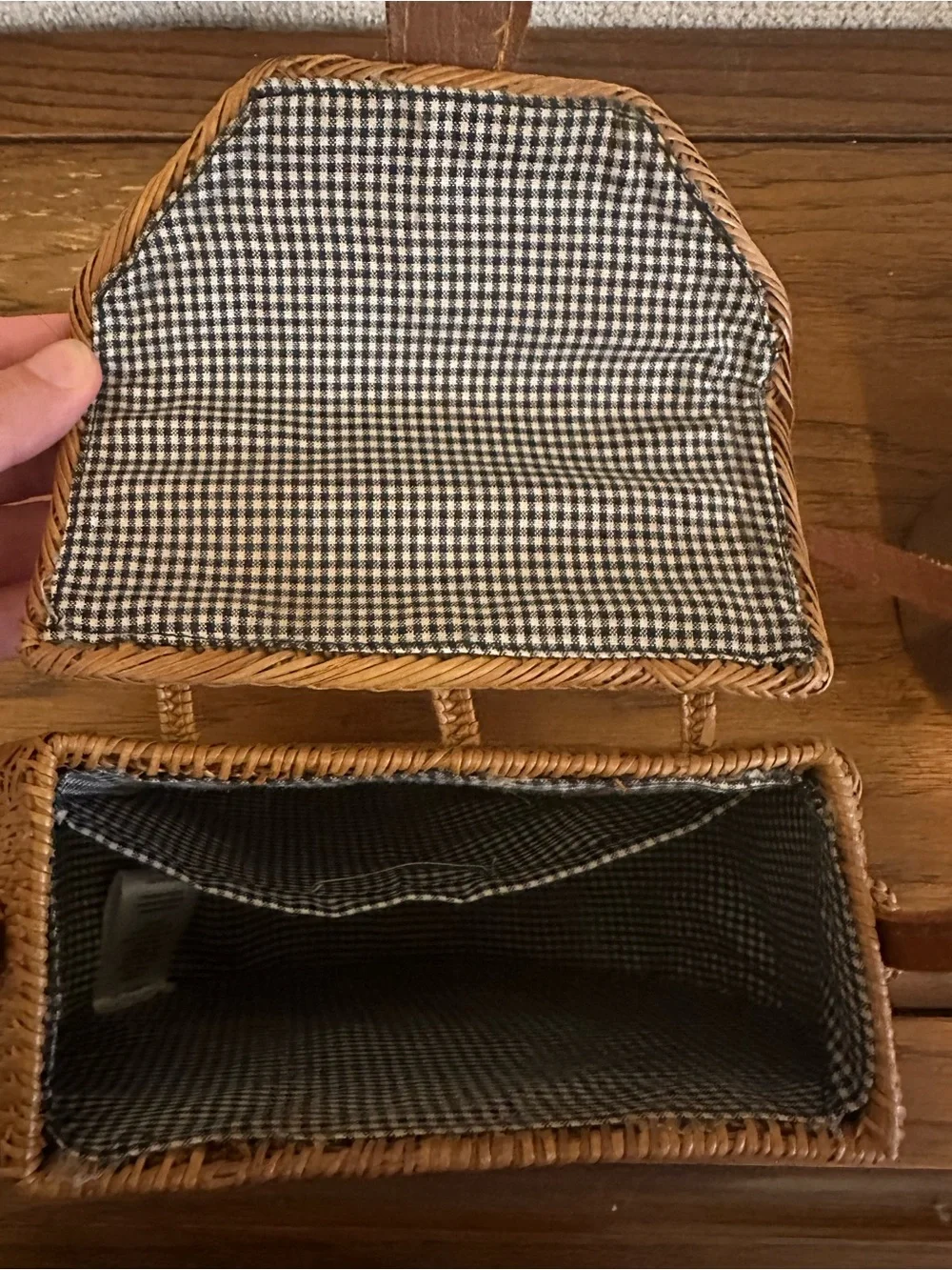 Anthropologie Woven Round Crossbody Bag - Tan/Brown